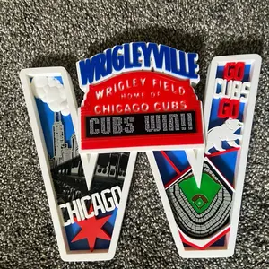Chicago Cubs “W” Wall Art – Wrigley Field Victory Sign Decor | 3D Printed Fan Gift | Cubs Win Sign