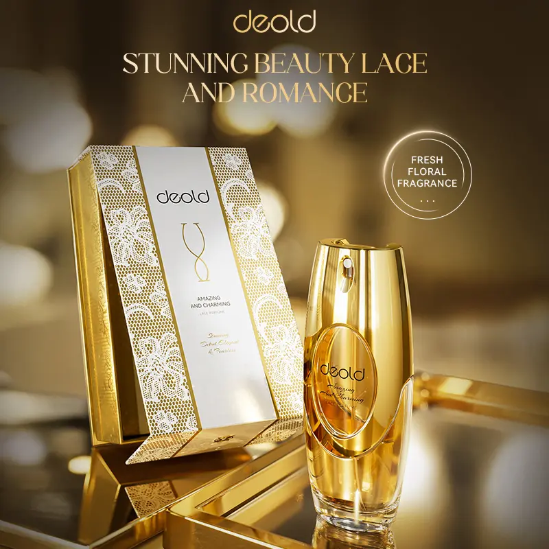 Deold 100ml Lace Luxury Women's Perfume - Fresh Floral-Fruity Scent with Rose & Musk, Long-Lasting, Mature Classy Gift Set