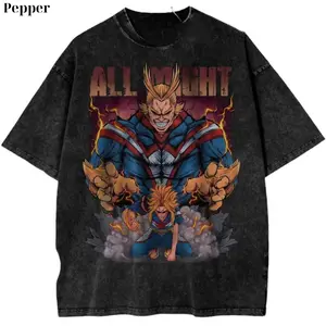 All Might Toshinori Yagi My Hero Academia Anime Streetwear Vintage Unisex T-Shirt Menswear Top Casual Polyester Man Cotton Sweatshirt