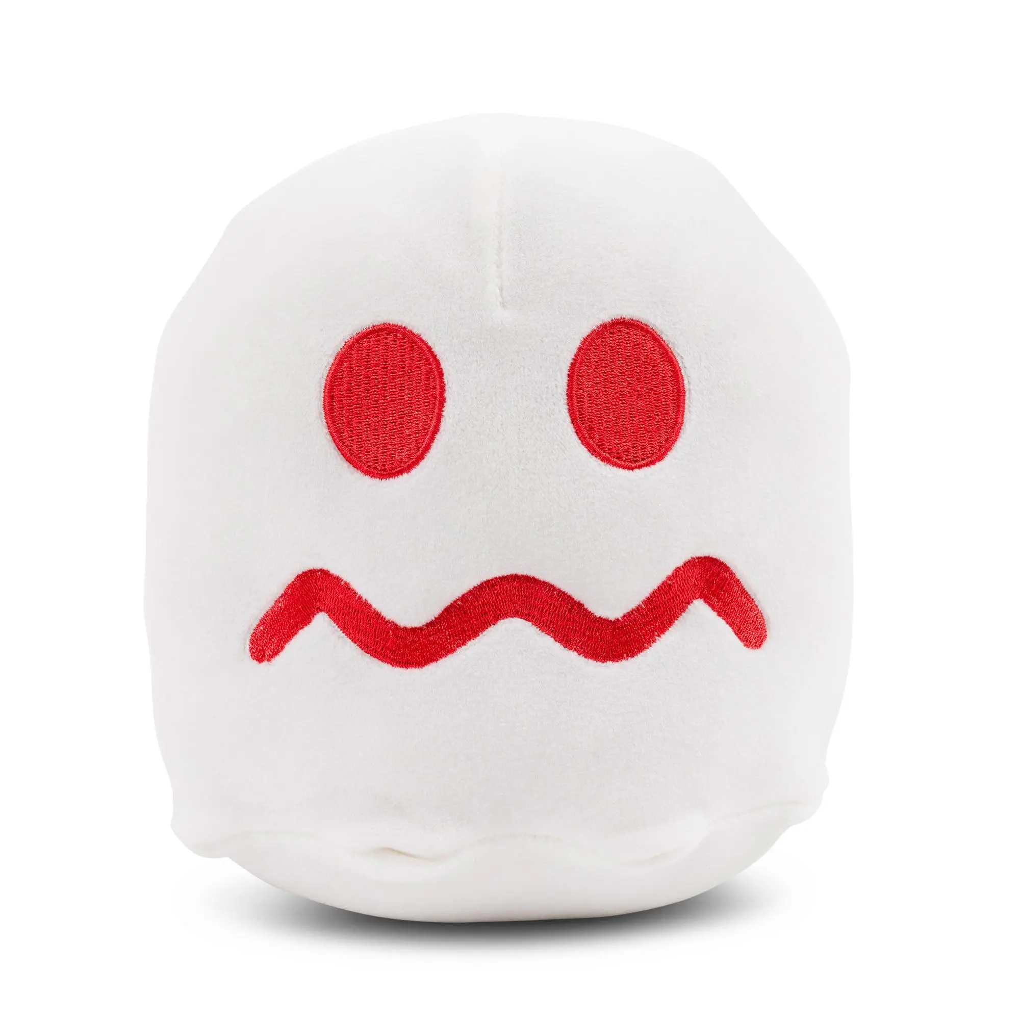 PAC-MAN Turn-to-White Ghost 7-Inch Soft Stuffed Animal, Character Plush, Ghost-Shaped Mascot Figure Toy, Character Plush Stuffed Toys, Durable Soft Fluffy, Ghost-Shaped Stuffed Toys