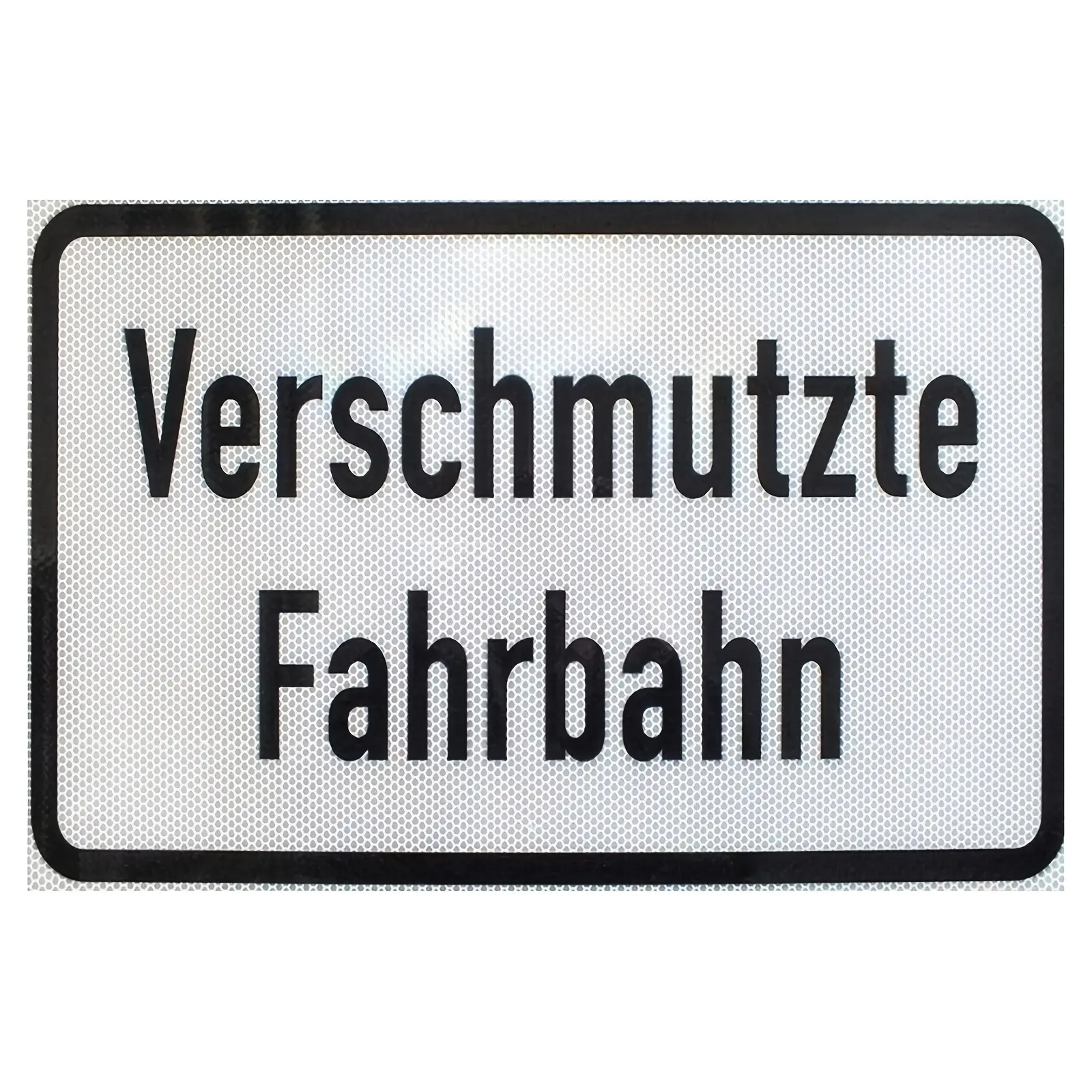 Durable Metal Traffic Sign "Verschmutzte Fahrbahn" - No Dirty Road Message, Universal Holiday Decor, No Electricity Required, Construction Site Safety Sign, 20x30cm/8x12inch