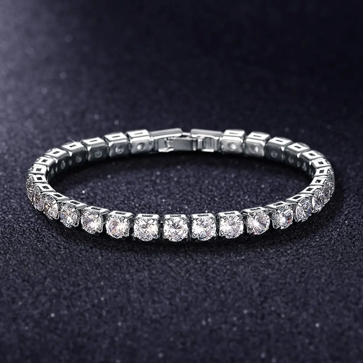 Quiet Luxury 4MM Cubic Zircon Tennis Bracelet, Dainty Micro Inlay Chain, 14 Color Options