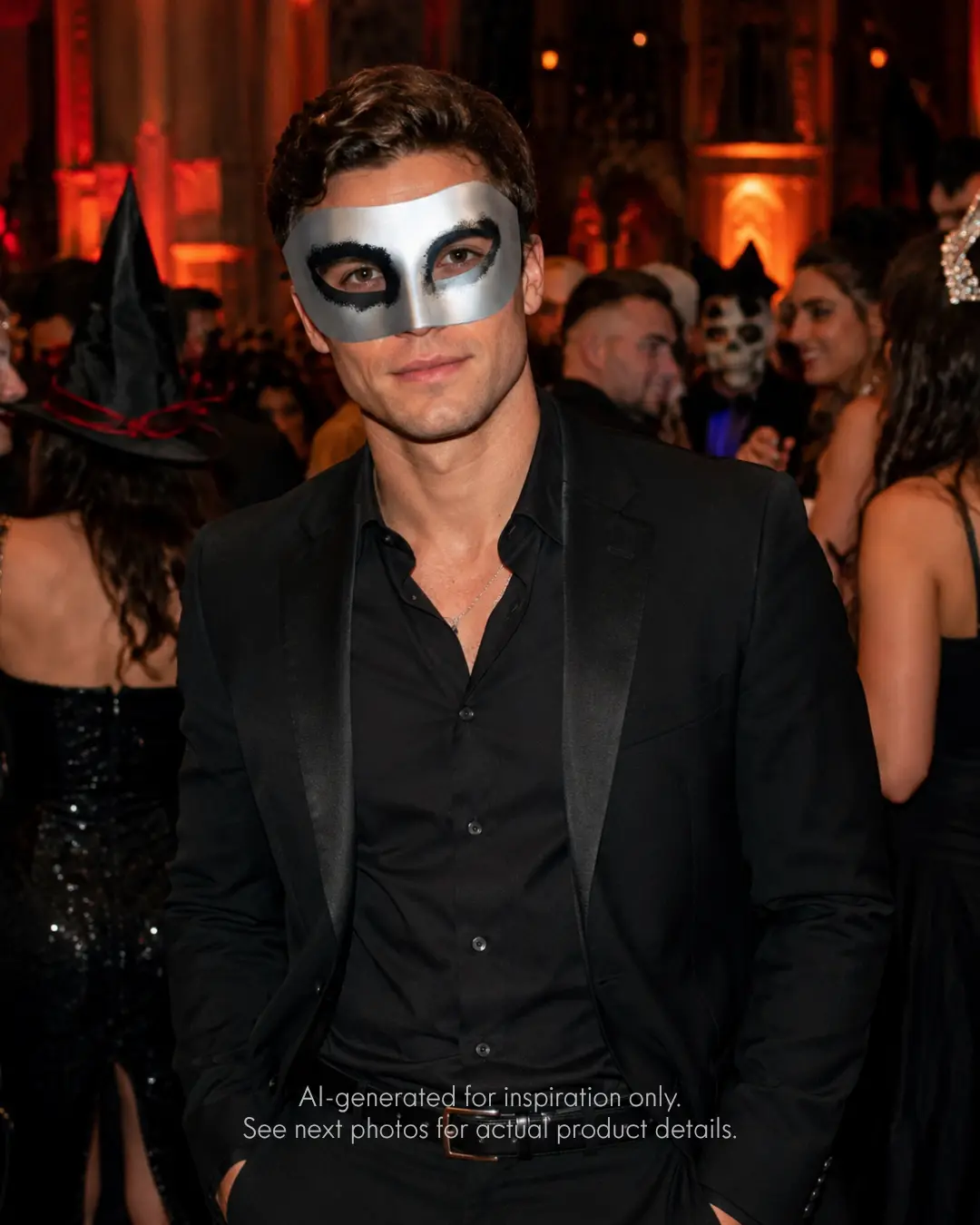 Silver Shroud - Mens Masquerade Mask
