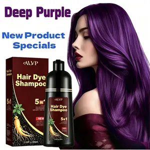 ALVP 2026 5-in-1 Herbal Ginseng Plant Hair Color Shampoo, Daily Haircare for Women & Men, Gray Coverage, Long-Lasting Nourishment for Scalp, Ideal Gift Option