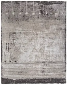 HomeRoots 616951 10x13 ft. Gray, Ivory & Taupe Abstract Distressed Rectangle Area Rug - Giant, Large-Format, Multi-Colored, 3-Toned Household Textile Carpet, Giant Area Rugs, Large-Format Area Rugs