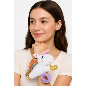 Magical Unicorn Plush Slap Bracelet for Kids