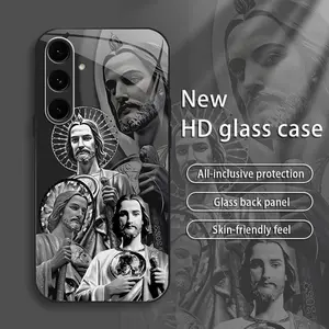 Suitable for [Galaxy S24 Fe] Jesus New stylish high quality glass protective case affordable anti-drop anti-fingerprint-888
