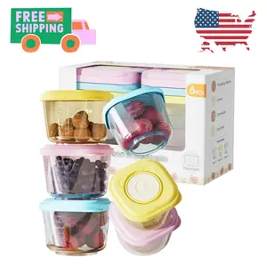 Baby Food Jars Containers with Sealing Lids - 5 oz, Freezer, Microwave and Dishwasher Safe