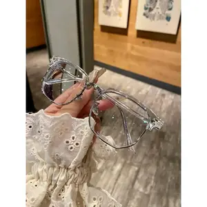 Frozen Series Blue Light Blocking Glasses Retro Clear View for Eye Protection Computer Vision Glasses Men Women Computer Gaming Glasses Rectangle TR90 Frame Anti Eyestrain UV 400 Stylish Lentes Classic Summer Eyewear - Eyeglasses Set