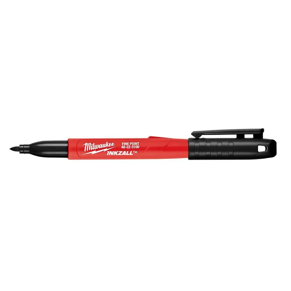 Black Fine Point Jobsite Permanent Marker (12-Pack)