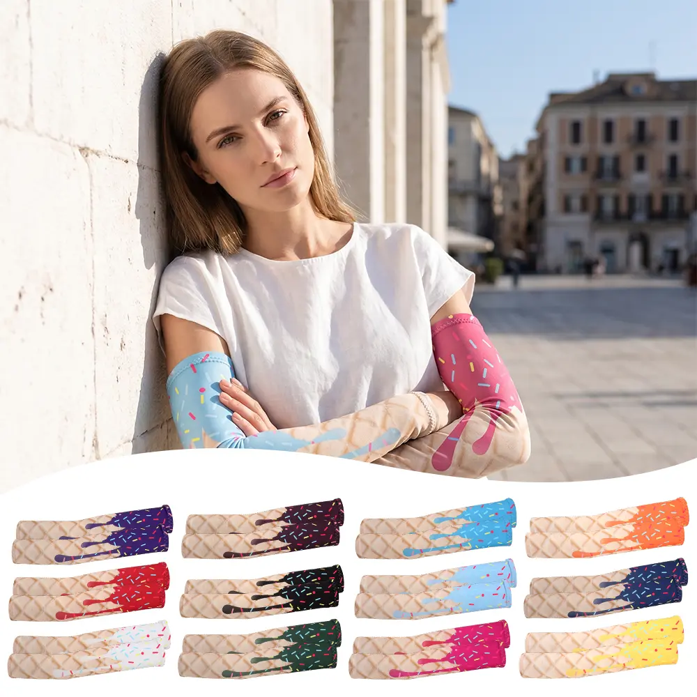 12 Pairs Arm Sleeves Compression Football Baseball Arm Sleeve Youth UV Protection Breathable Cooling Sleeves