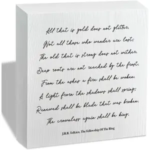 Lord Of The Ring, Inspirational Quotes Decor, Inspirational Desktop Art, Wood Box Decor Sign, Vintage Plaque Decor, Entryway Decortive, Rustic Home Deocration, Farmhouse House Decorative, Farmhouse Home Office Decoration, Wooden Home Sign 5x5 inch