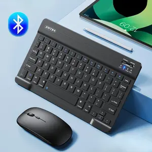Bluetooth Wireless Keyboard Mouse for iOS Android Windows Tablet iPad Air Mini Pro Silent Design 99% Noise Reduction Stable Connection 10m Range Portable Lightweight Device with Multiple Key Functions and Fast Bluetooth Connection - Phone swivel