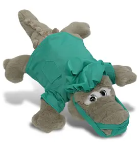 DOLLIBU Doctor Theme Grey Alligator Stuffed Toy - 14" Small Super-Soft Plush, Suitable for Ages 0+