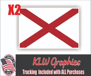 Alabama Red White Full Color Decal Sticker State Car Diesel Truck Home AL Southeast South USA