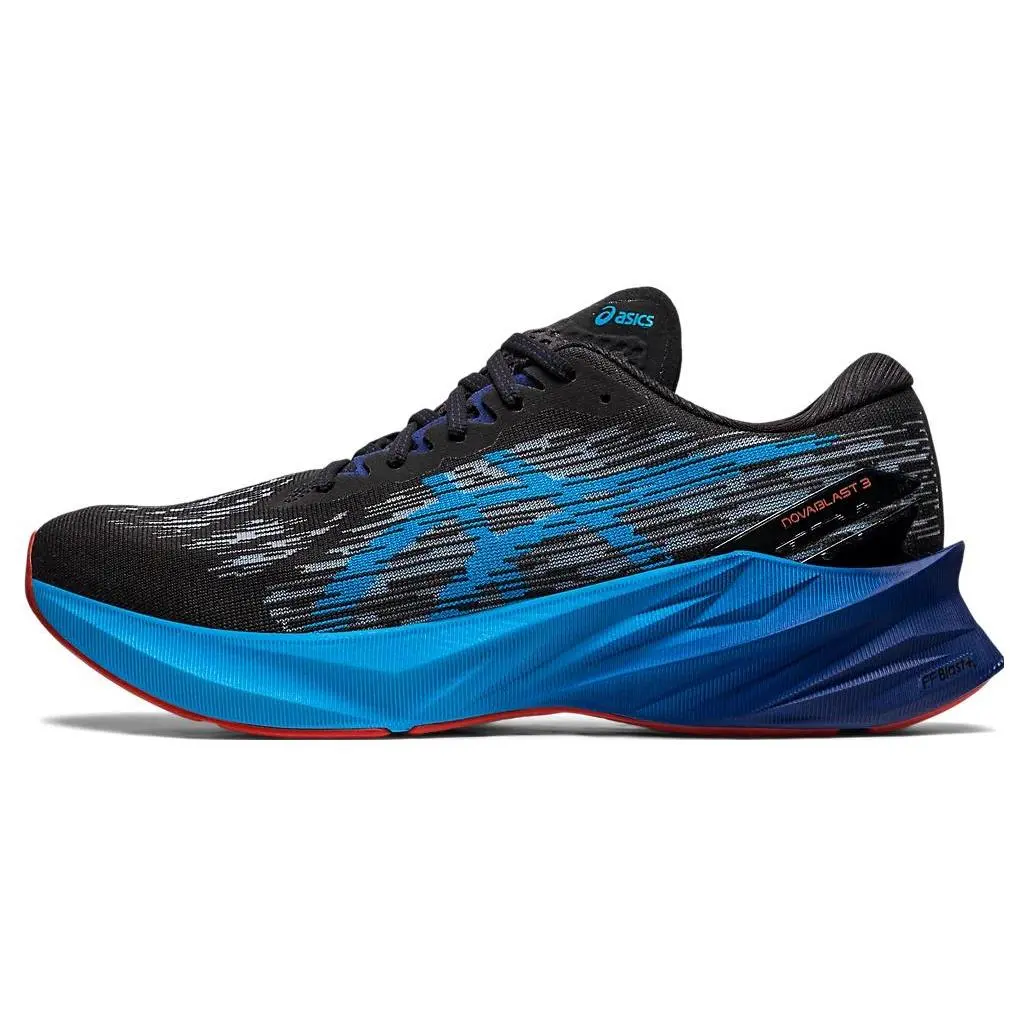 ASICS Novablast 3 Black Island Blue' Comfort Low Top Running Shoes Men's 1011B458-004