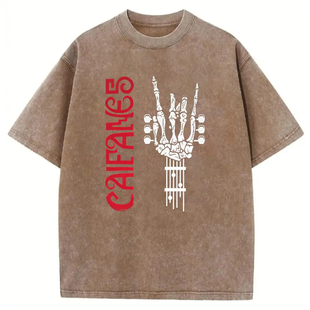 Washed T-shirt-Coffee