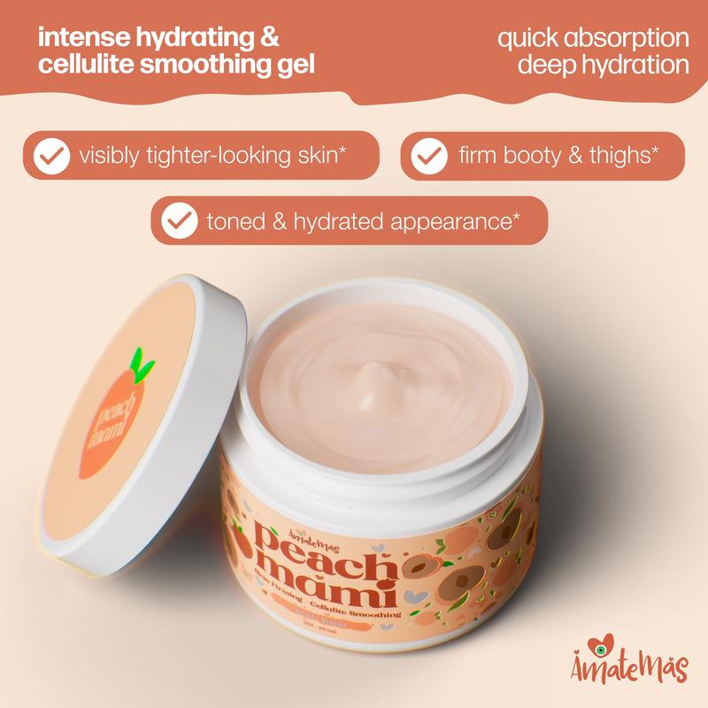 Peach Mami Firming Body Cream – Caffeine + Hyaluronic Acid for Smooth, Glowing Skin