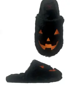 KREEPY KOZY JACK BLACK/ORANGE HOUSE SLIPPER