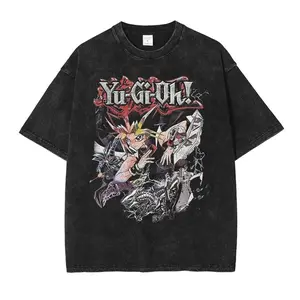 "MASTER" - Yu-Gi-Oh Anime Yugi Mutou Retro Vintage / Acid Washed Oversized T-Shirt DSI