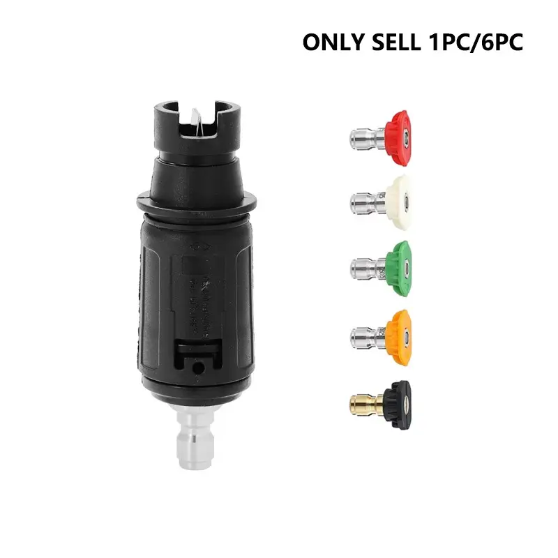 1pcs/6pcs Adjustable Pressure Washer Nozzle Tip 1/4 Inch Quick Connect Plug Pressure Washer Rotating Spray Turbo Nozzle 3000 PSI High Pressure Nozzle