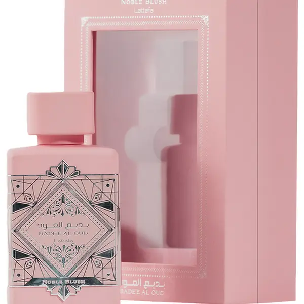 Lattafa Bade'e Al Oud Noble Blush Luxurious Blueberry Eau de Parfum (EDP) - 3.4 oz/100 ml Bottle-Shaped Unisex Fragrance, Floral Aroma, Everyday Wear Single Item
