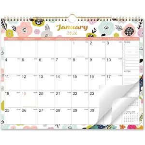 2026 Wall Calendar - 2026 Calendar from Jan. 2026 to Dec. 2026, 14.75'' x 11.5'', Monthly Calendar 2026 with Hanging Hole, Large Blocks