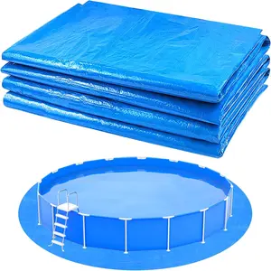 19.7Ft Round Pool Ground Cloth, Round Pool Liner Pad for 18ft Above Ground Swimming Pool, Heavy Duty Anti-Puncture Pool Ground Mat Protector Pool Ground Tarp