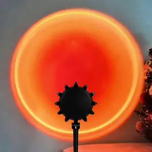 Sunflower-Shaped Desktop Sunset Lamp Sunset Atmosphere Projection Light Trending Photo Backdrop Light Romantic Decorative Lamp for Bedrooms & Living Rooms Sunset Hues Plug-in Operation