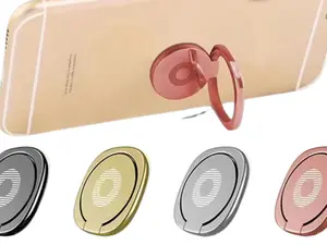 Universal 360°  Finger Ring Cell Phone Holder Stand Car Magnetic Metal Plate [Rotate Ring & Ultra- Dual-Sided ]