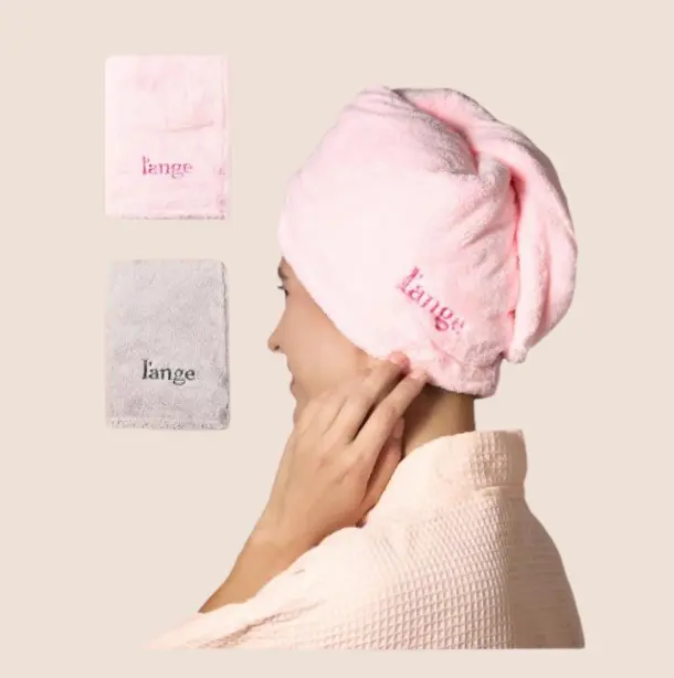 L'ANGE HAIR - Plush Hair Wrap Towel Medium Ultra-Absorbent Coral Fleece 2-Pack, Hair Drying Towel, Lightweight, Soft Absorbent Towel
