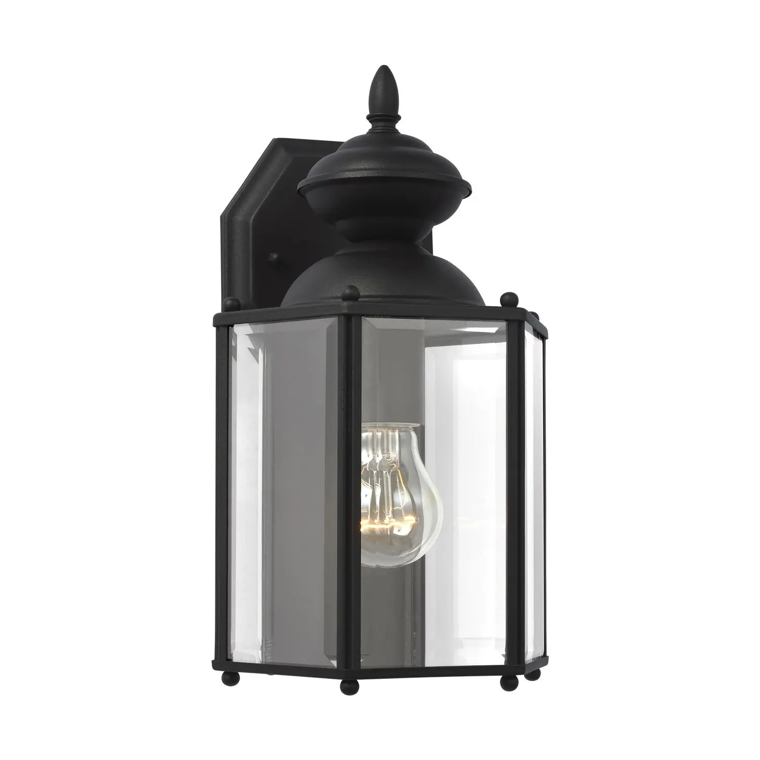 Classico One Light Outdoor Wall Lantern Black