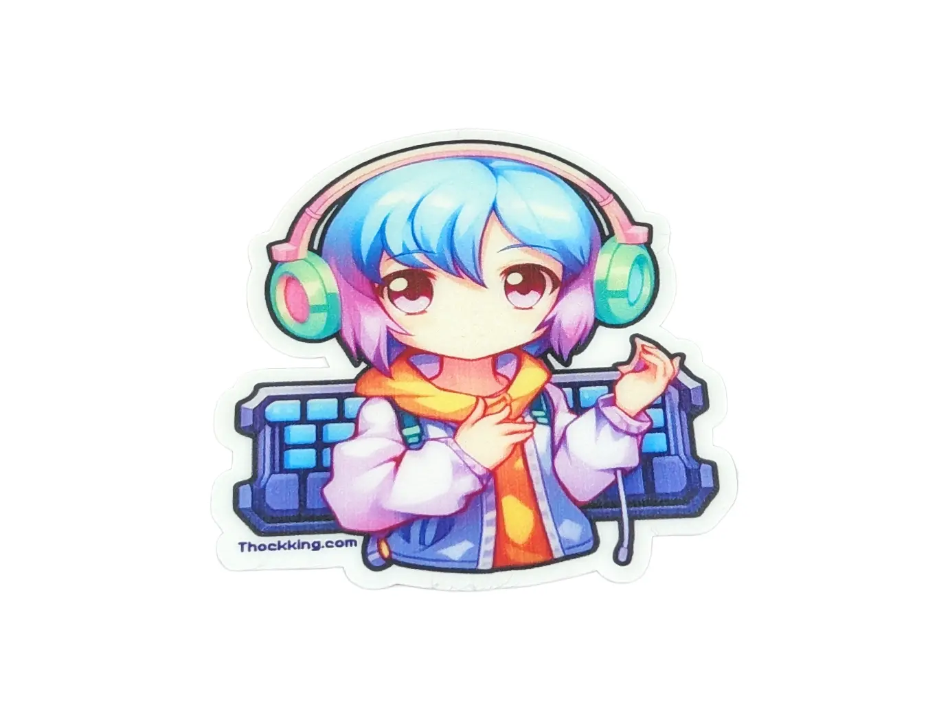 Anime Girl #1 Keyboard Sticker #007