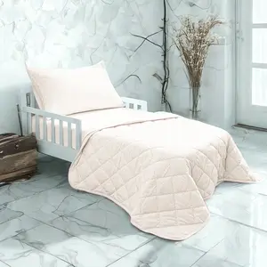 4-Piece Toddler Bedding Set, Soft and Breathable Crib Bedding for Unisex, Includes Quilted Comforter, Fitted Sheet, Flat Sheet, Envelope Pillowcase