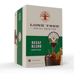 Lone Tree Coffee Concentrate Single Serve Liquid Pods by Java House, Peel and Pour (Pack of 12, Decaf)