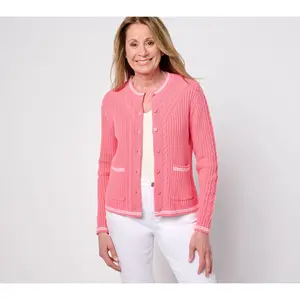 Isaac Mizrahi Live! Yacht Club Cable Stitch Sweater