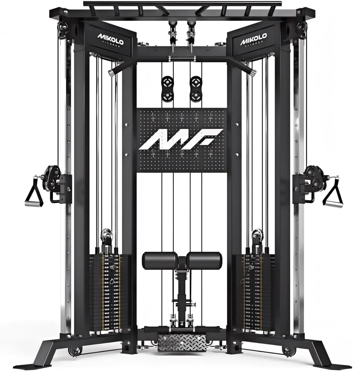 Mikolo Functional Trainer, 400LBS Dual Weight Stack Cable Machine