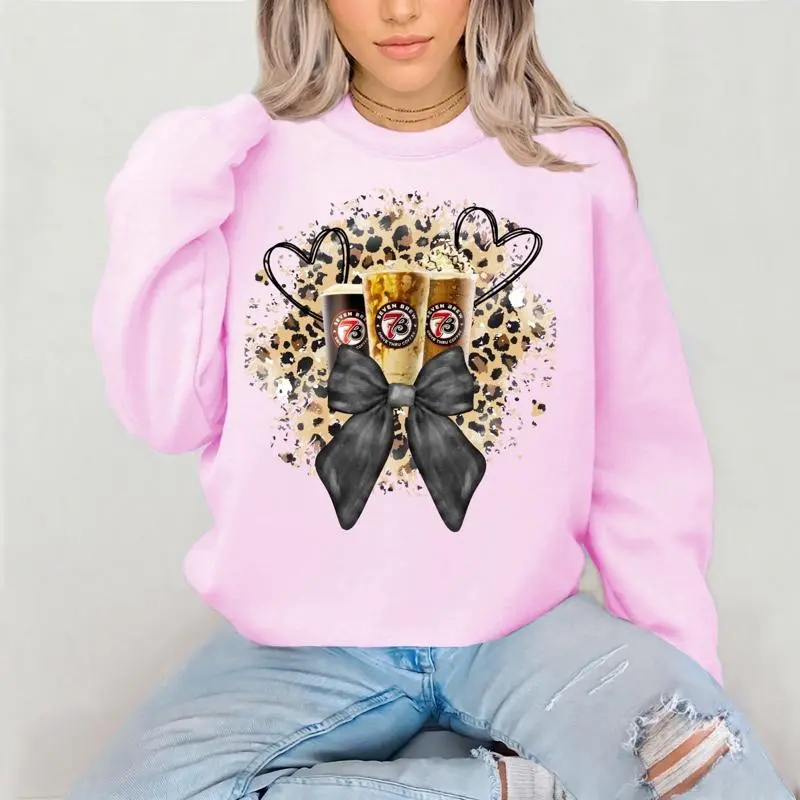 Cheetah 7 coffee Crewneck Sweatshirt Gildan Everyday Style Super Soft Unisex Fit Streetwear Graphic Top warm Christmas Gift for her Womenswear Casual Printed Long Sleeve