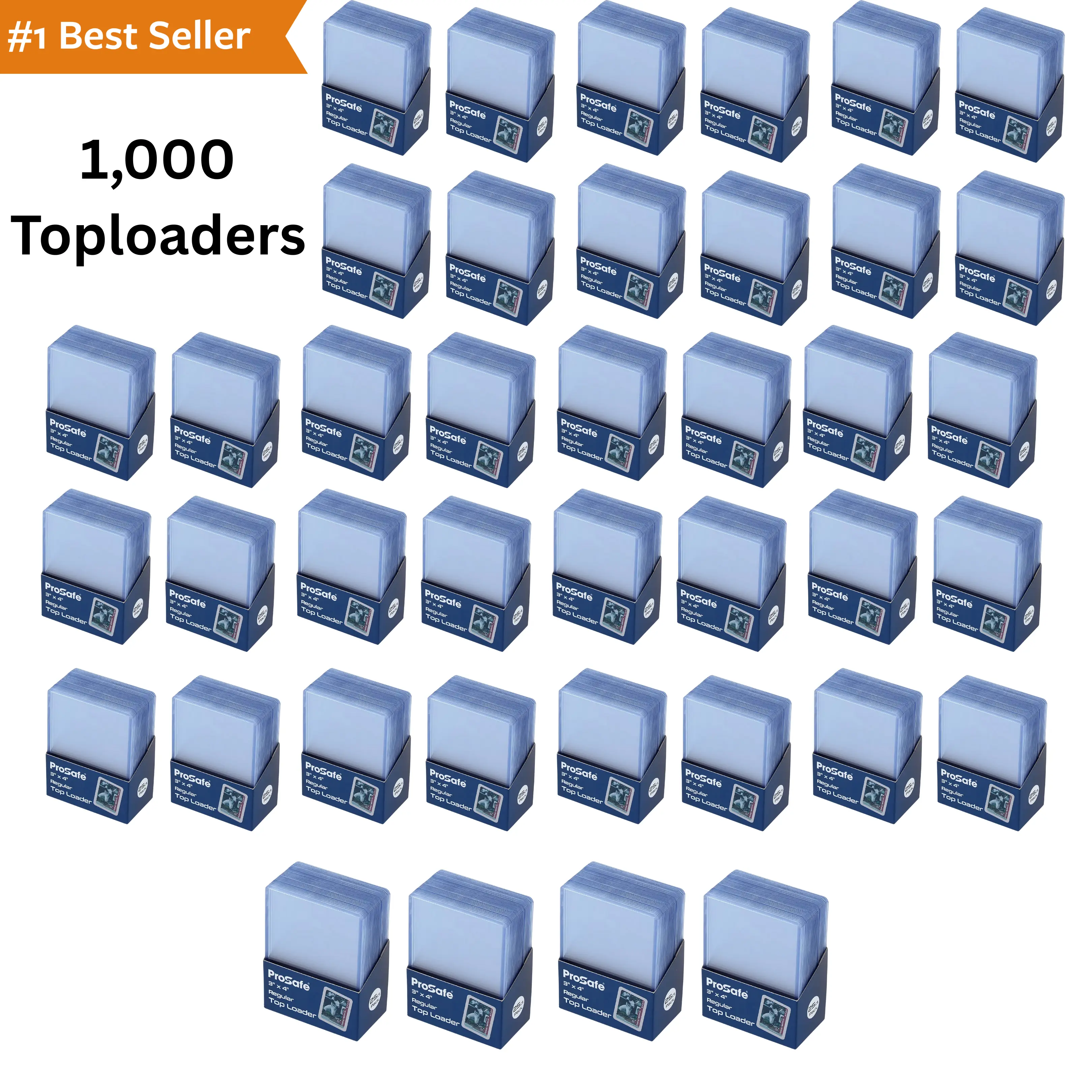 1,000 Toploaders - Standard Size Card Protectors for Sports & Trading Cards - Secure Display & Extra Protection