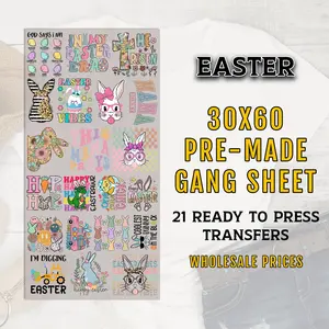 Easter DTF Transfer, DTF Transfer Ready For Press, Easter Premade Gang Sheet, Heat Transfer, Custom Transfers, Heat Press Transfer, Kids DTF