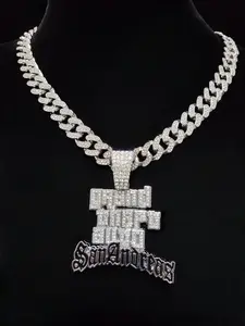 Men Hip Hop Punk Vintage with Miami Jazz Cuban Chain, Street Style Hip Hop Rock Jewelry for All Seasons