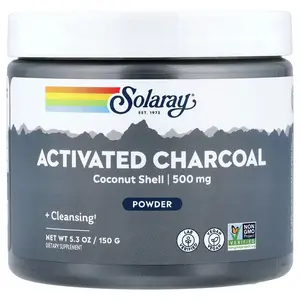Solaray Activated Charcoal Powder, 5.3 oz (150 g)