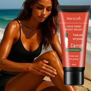 Bronzing body lotion - carrot sunless tanning mousse. waterproof, sweat-proof, and long-lasting. achieve a natural golden glow. perfect for beach & outdoor adventures. seamless, hydrating tanning cream