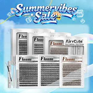 Flaunt & Short Flaunt & Brown Flaunt | AiryCute Upgrade U Lashes Ultra-Dense, Waterproof, Long-Lasting Lashes | Flora | Natural Daily, Volume Style | Beginner-Friendly DIY Lashes for a Flawless, Voluminous Look | Trendy & Must-Have Clusters #SummerVibes