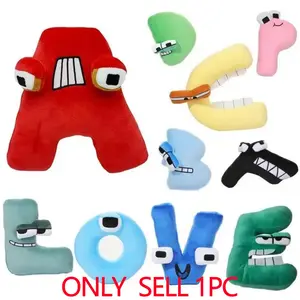 New Alphabet Lore Plush Toys Anime Doll Kawaii 26 English Letters Stuffed Toys Enlightenment Montessori Plush Toy Doll Gifts