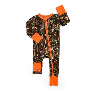 Hunter Camo ZIP Baby Sailor Outfit Romper
