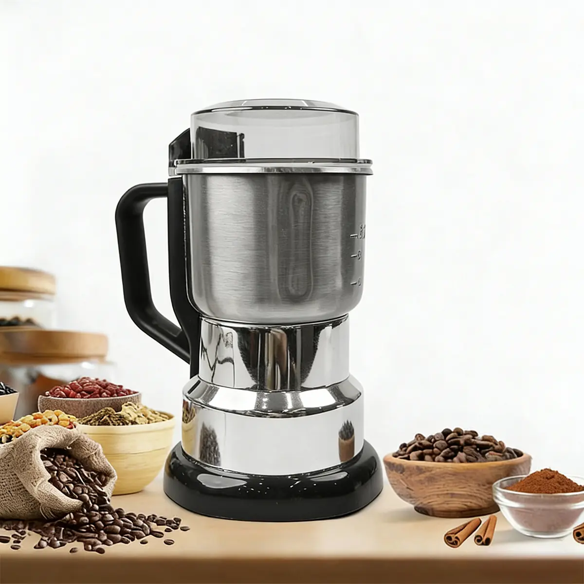 Multifunctional Electric Grinder, High-Power Coffee Grinding Tool, Multifunctional Food-Grade Fast-Grinding Electric Coffee and Grain Grinder, Gift Espresso Maker Espresso Machine