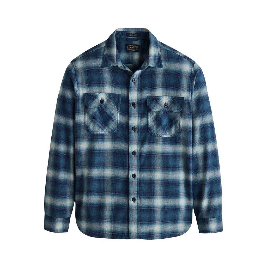 Pendleton Men's Casual Checked Rugged Flannel Shirt - Durable Brushed Cotton, Long-Sleeve Button-Front, Chest Pockets, Pen Slot, Double-Brushed, All Seasons, Historic Inspiration, Everyday Menswear