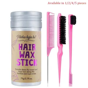 Hair Wax Stick for Flyaway Control and Styling, Smooth Ponytail, Buns, and Hairstyles, Suitable for Women and Men, Hair Accessory Set