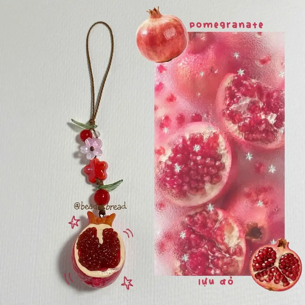 [NEW] Handmade Tropical Fruit Phone Charms, Sweet Fruit Charm Collection, Aesthetic Keychain & Bag Accessory